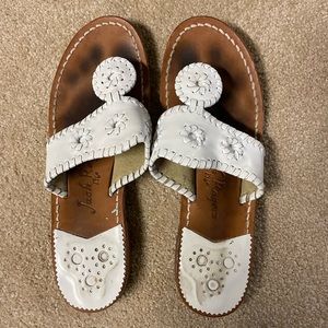 Jack Rogers Palm Beach white sandals